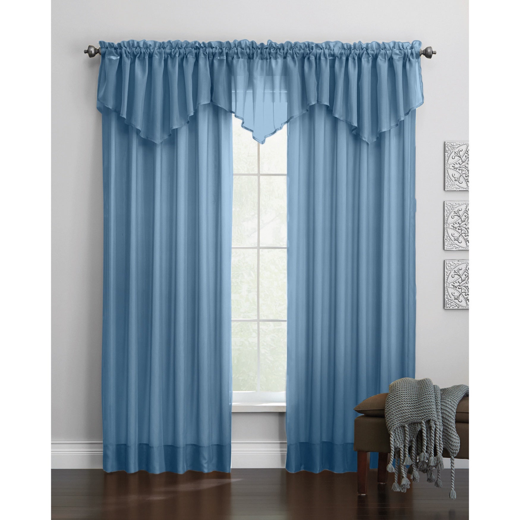 BH Studio Sheer Voile Ascot Valance image number 0