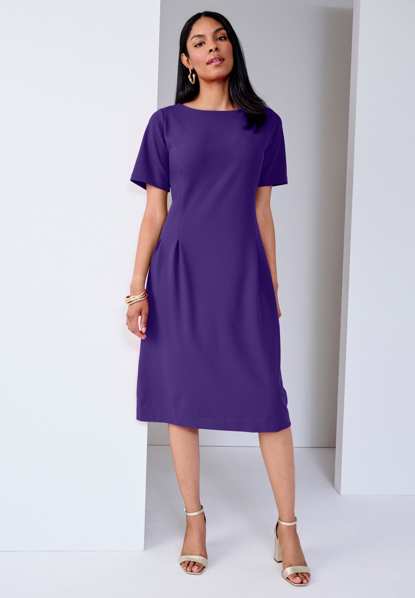 Crepe Fit and Flare Dress image number 0