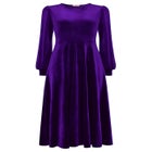 Crew Neck Velvet Midi Dress image number null