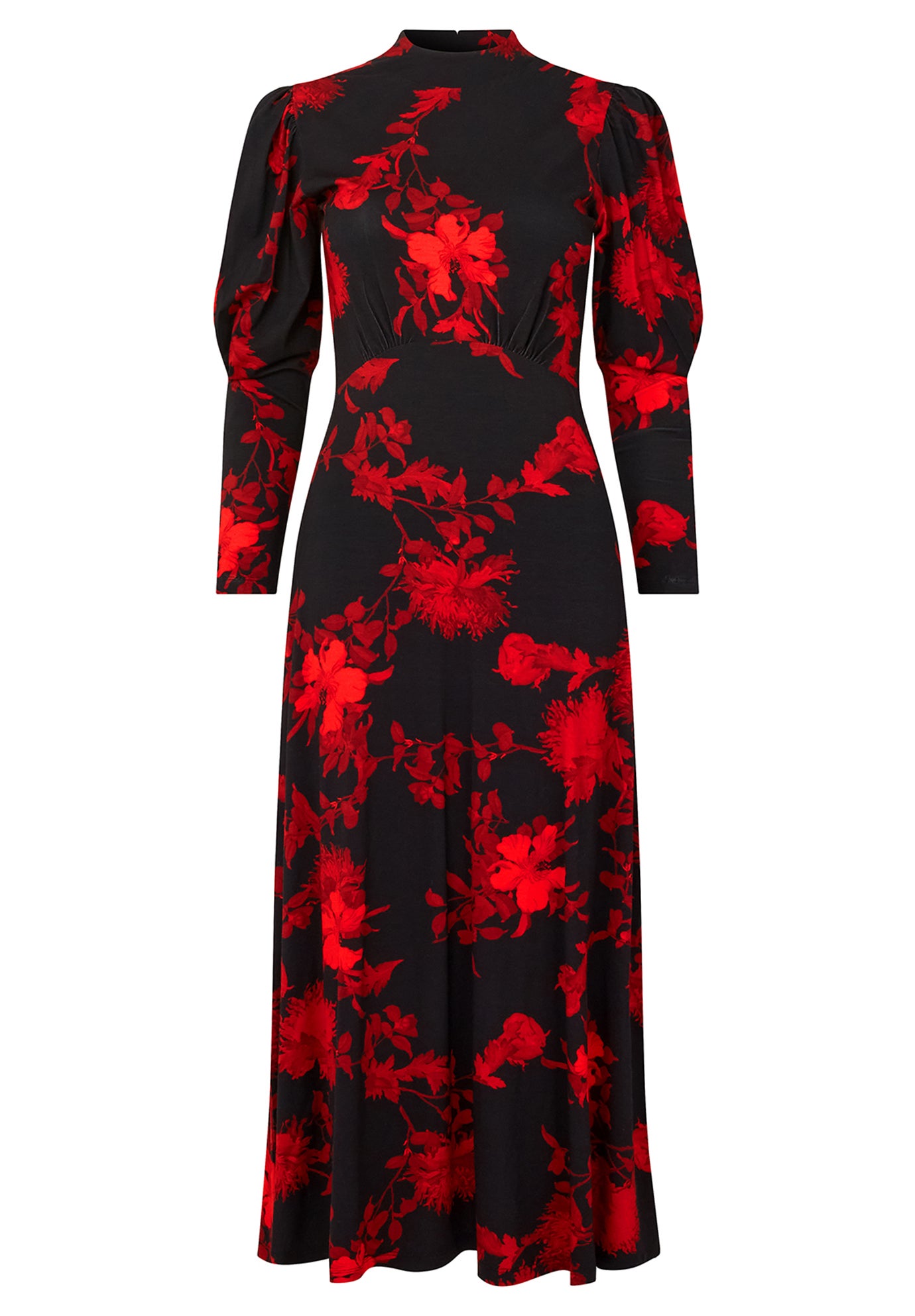 Stretch Knit Mockneck Maxi Dress image number 1