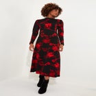 Stretch Knit Mockneck Maxi Dress image number null