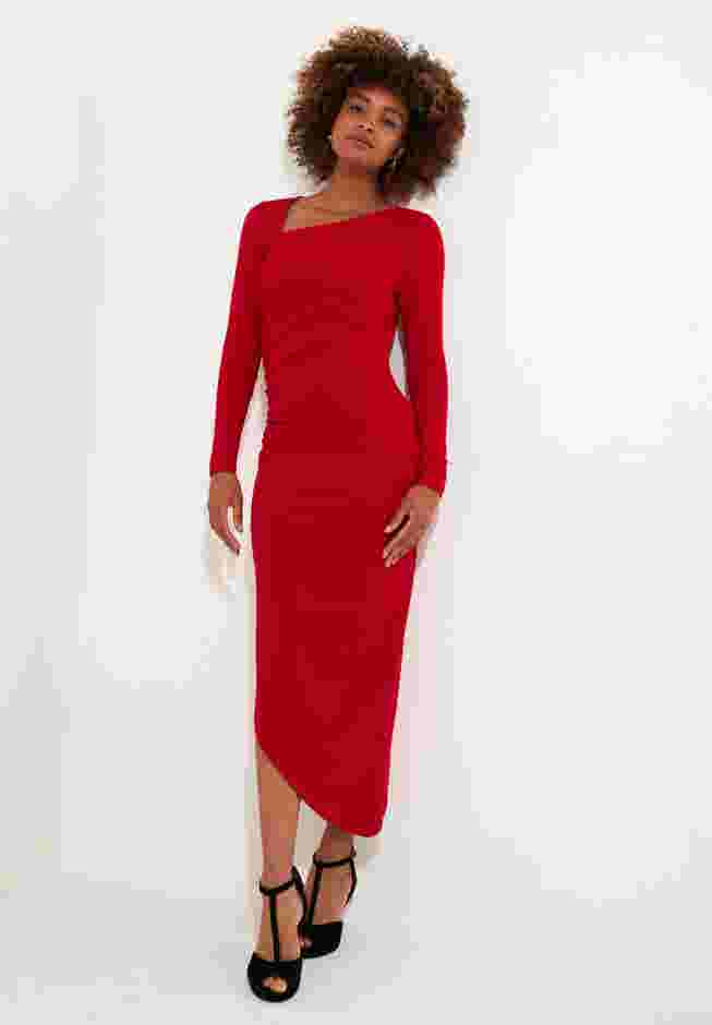 Asymmetrical Midi Dress image number 3