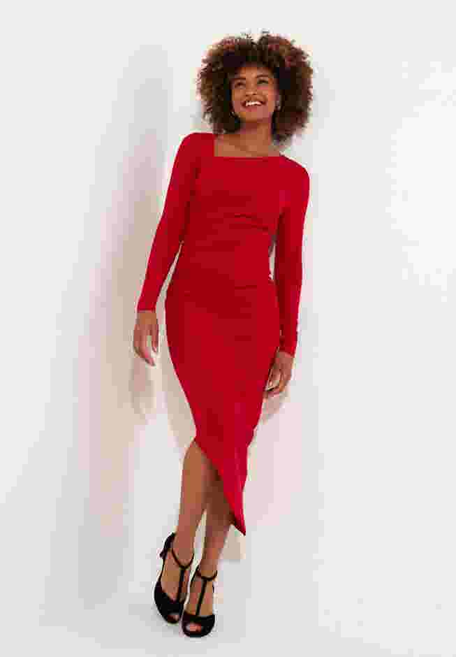 Asymmetrical Midi Dress image number 0