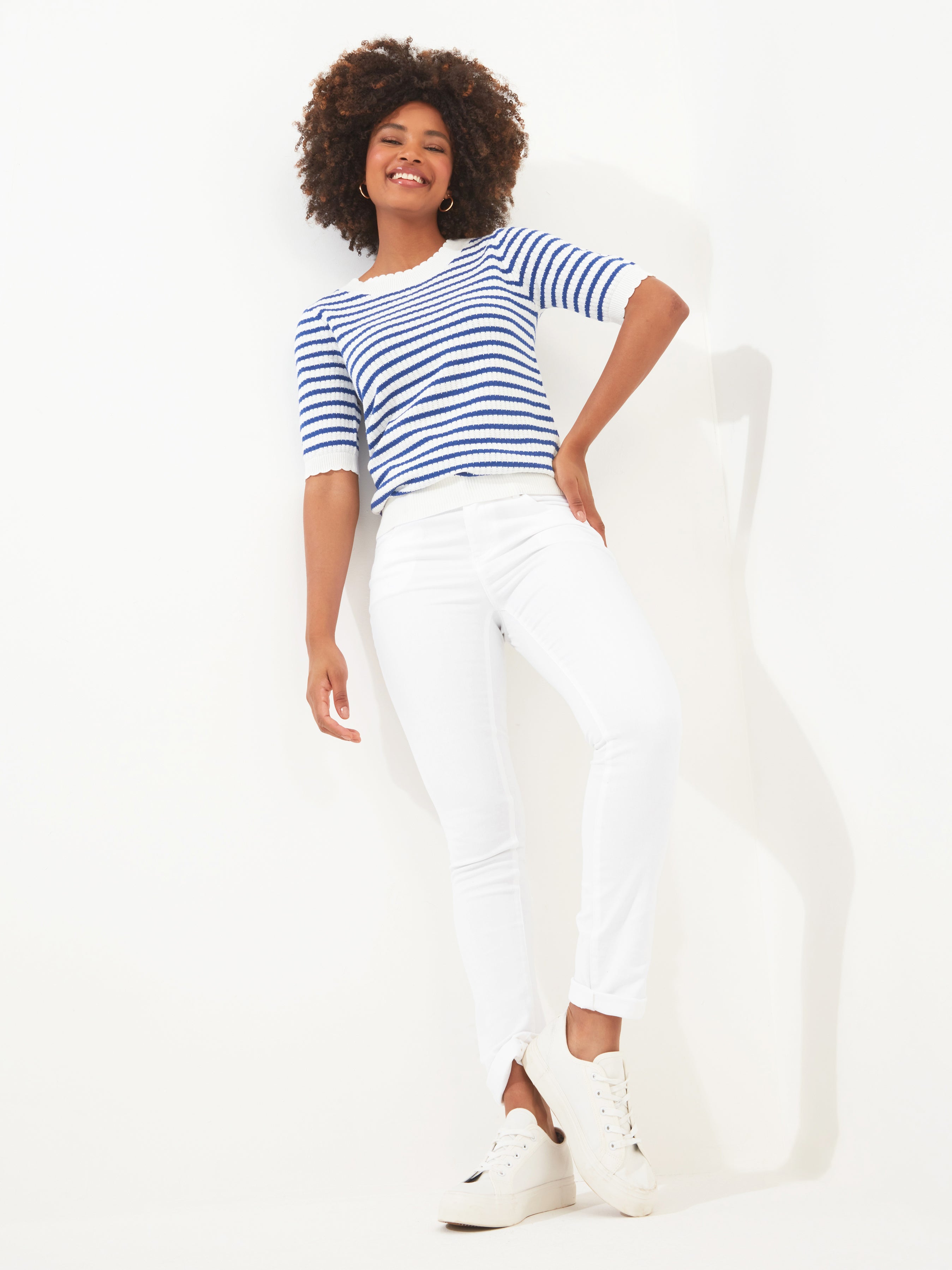 Stretch Denim Slim Straight Jeans image number 4