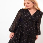 Starry Georgette Midi Dress image number null