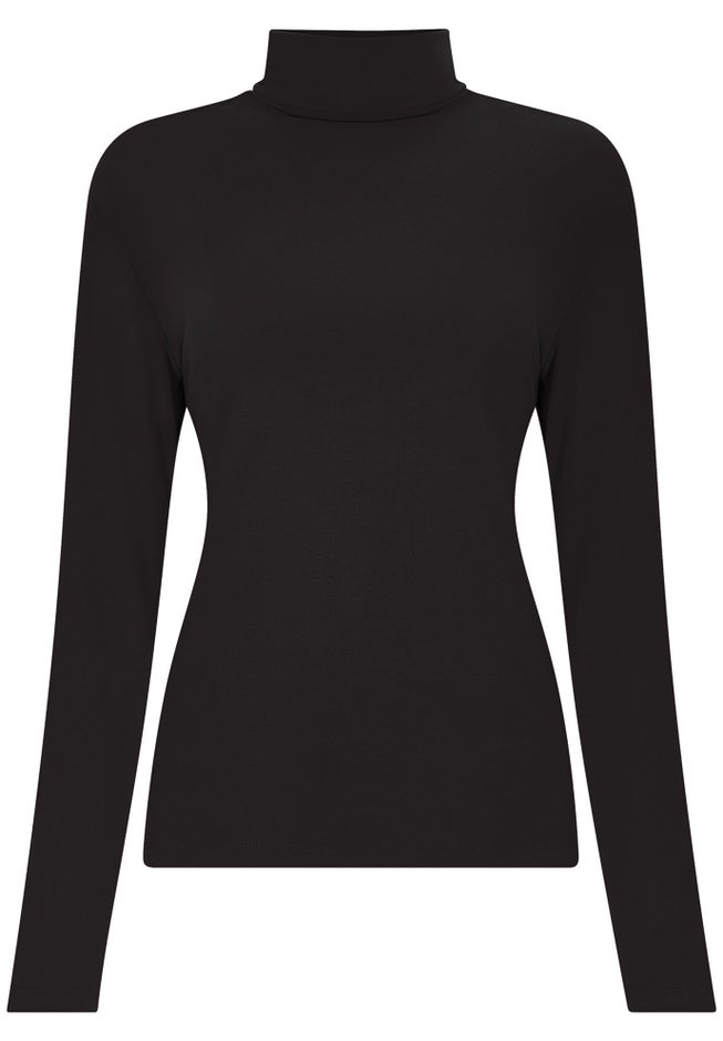 Stretch Knit Turtleneck Tee image number 1