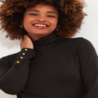 Stretch Knit Turtleneck Tee image number null