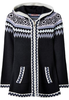 Fairisle Zip Hooded Sweater Jacket