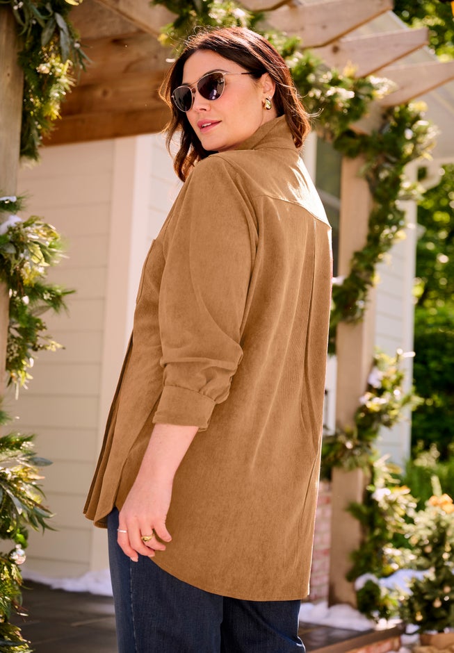 Claudia Corduroy Buttonfront Shacket image number 1