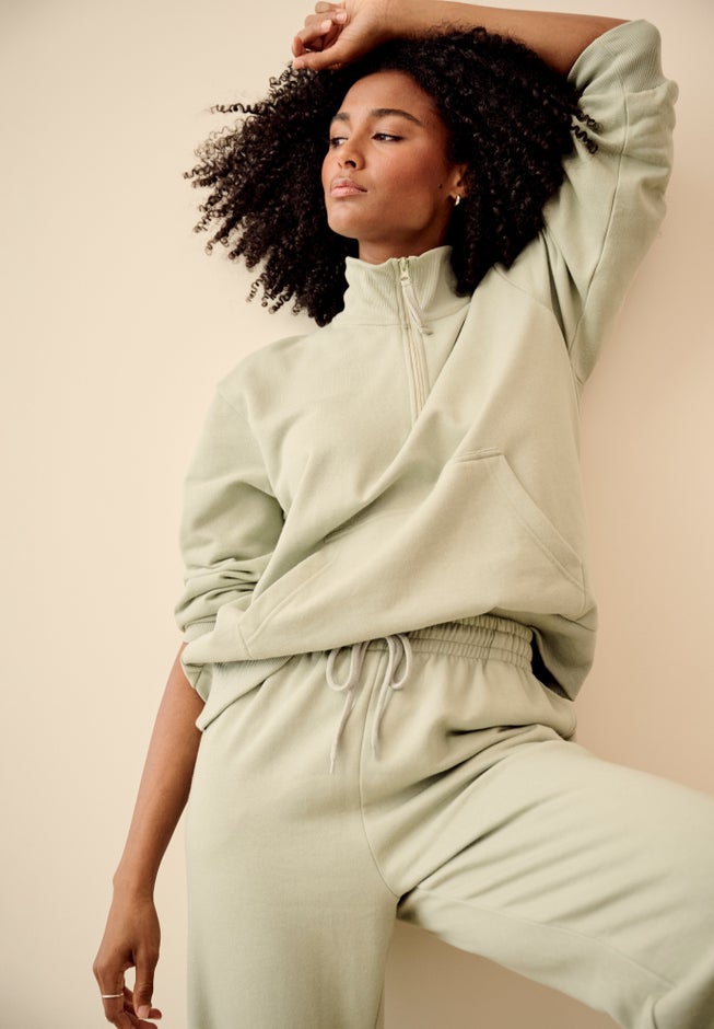 &frac14; Zip Collar Fleece Sweatshirt image number 2