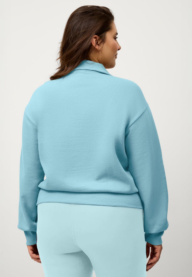 &frac14; ZIP COLLAR FLEECE SWEATSHIRT image number 1