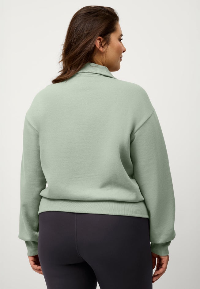 &frac14; ZIP COLLAR FLEECE SWEATSHIRT image number 1