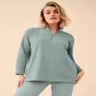 &frac14; Zip Collar French Terry Sweatshirt image number 0