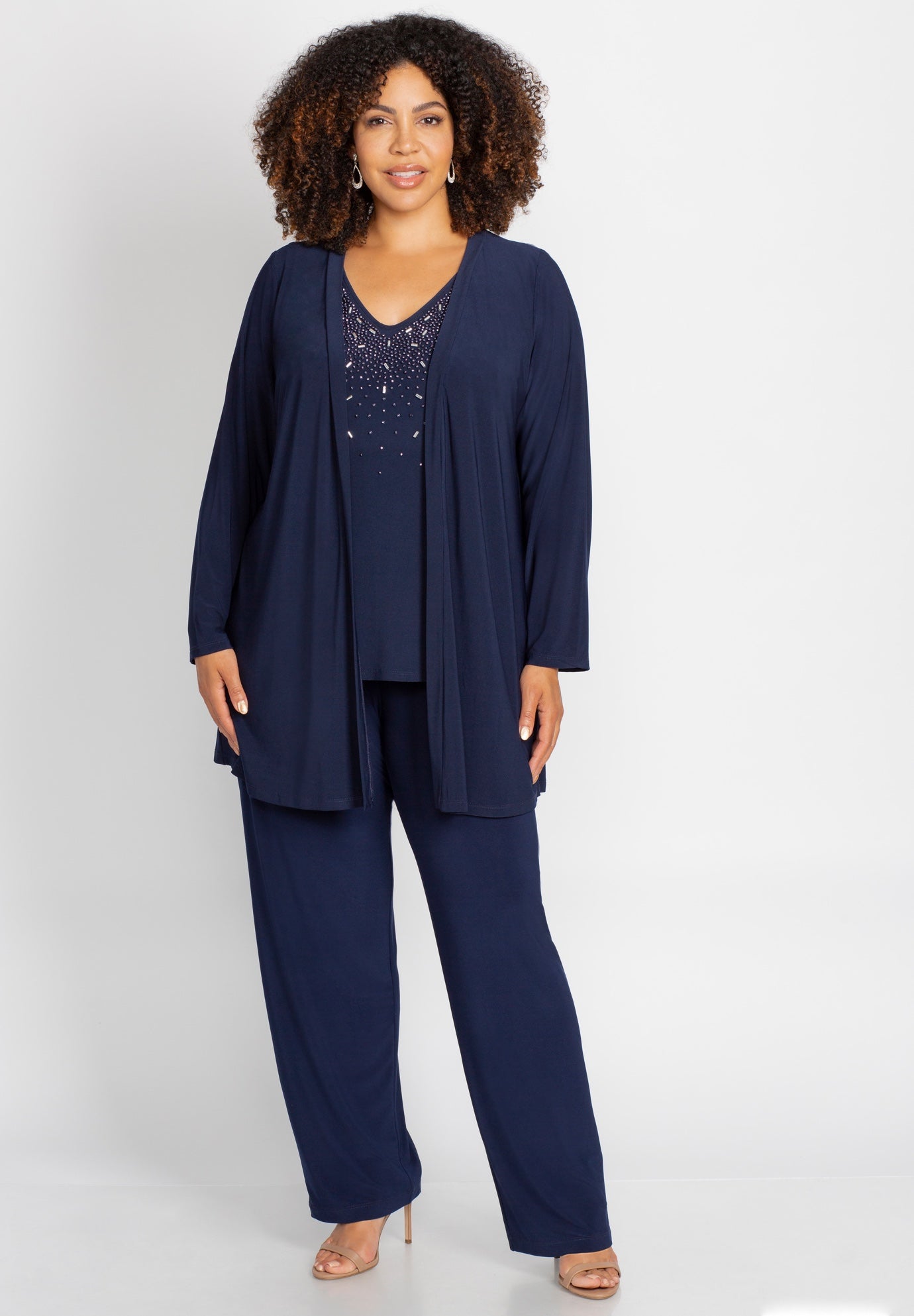 Embellished 3-Piece Pant Set image number 0