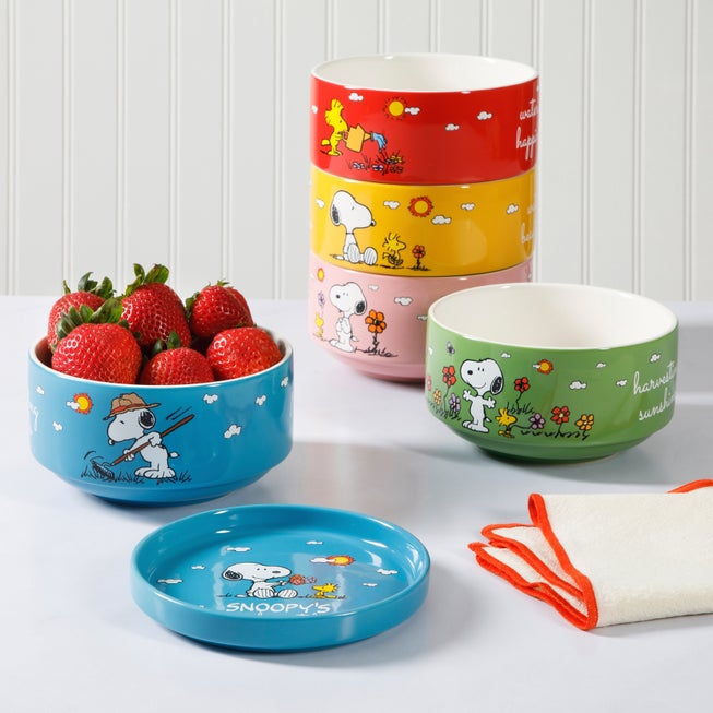Snoopy’s Garden Patch 6-Piece Stackable Bowl Set image number 0