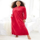 Smocked Velour Long Robe image number null