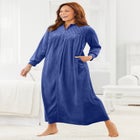 Smocked Velour Long Robe image number null