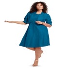 Plus Size Elbow Sleeve Fit-and-Flare Dress with Bolero Jacket &ndash; 2-Piece Suit image number null