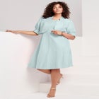 Plus Size Elbow Sleeve Fit-and-Flare Dress with Bolero Jacket &ndash; 2-Piece Suit image number null