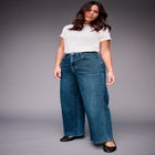 Studded Wide Leg Jean image number null