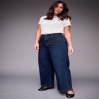 Studded Wide Leg Jean image number null