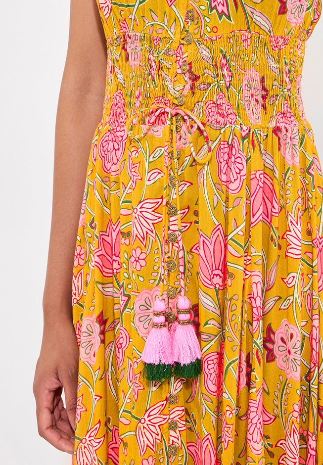 V-neck Ruffle Maxi Dress image number 4