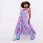 V-neck Ruffle Maxi Dress image number null