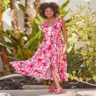 V-neck Ruffle Maxi Dress image number null