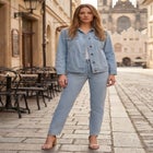 Classic Cotton Denim Straight-Leg Jean image number null