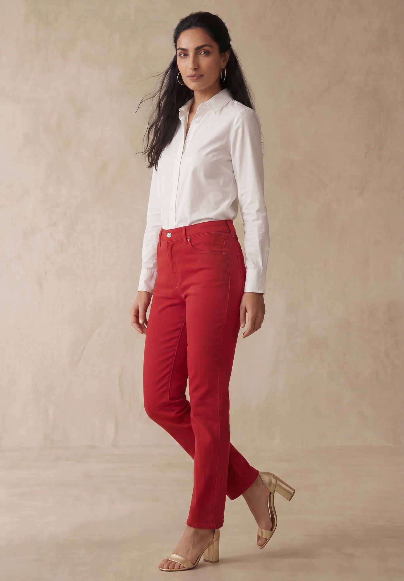 Classic Cotton Denim Straight-Leg Jean image number 1