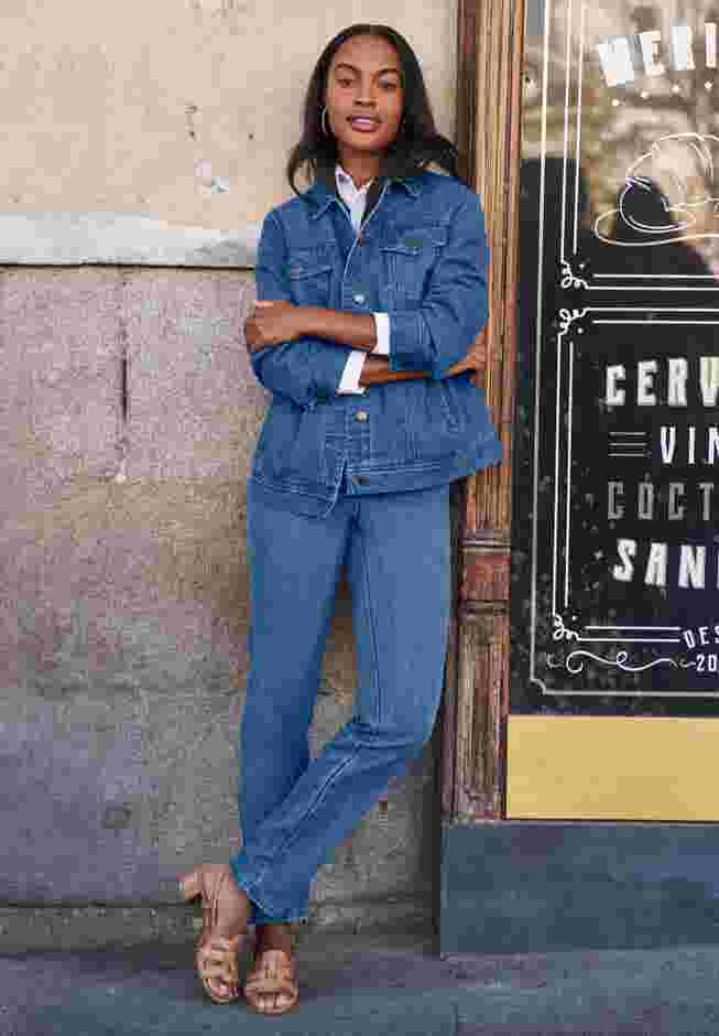 Classic Cotton Denim Straight-Leg Jean image number 3