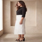 Classic Cotton Denim Midi Skirt image number 2