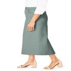 Classic Cotton Denim Midi Skirt image number null