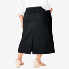 Classic Cotton Denim Midi Skirt image number null