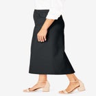 Classic Cotton Denim Midi Skirt image number null