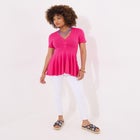 Short Sleeve Babydoll Tunic image number null