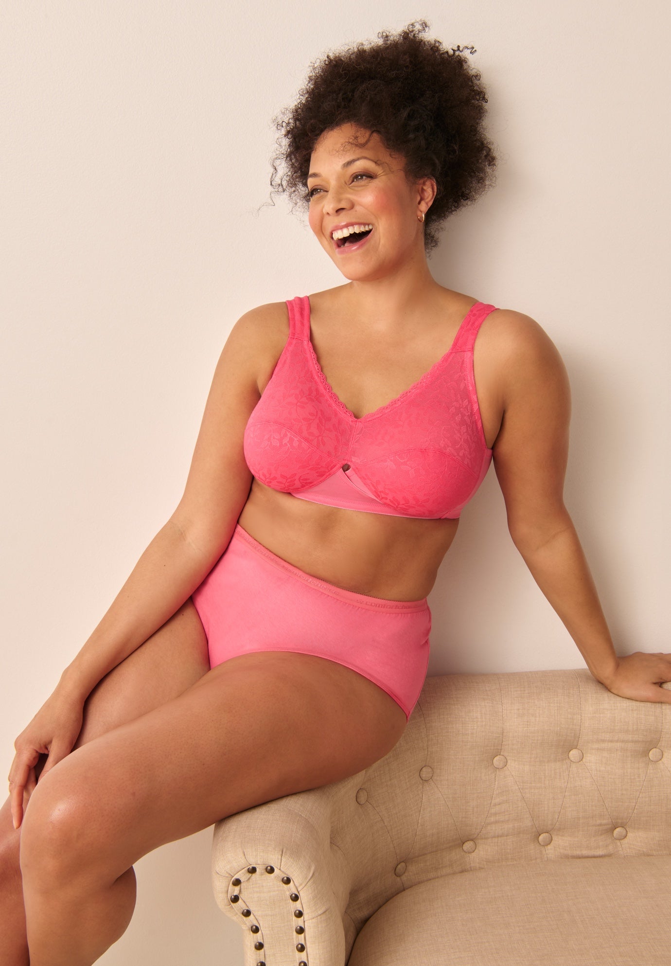 Comfort Choice&reg; Full Coverage Sling Double Band Lace Bra image number 4