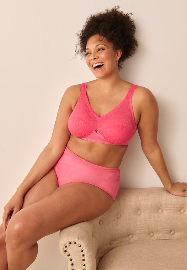 Comfort Choice&reg; Full Coverage Sling Double Band Lace Bra image number 4