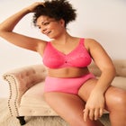 Comfort Choice&reg; Full Coverage Sling Double Band Lace Bra image number null