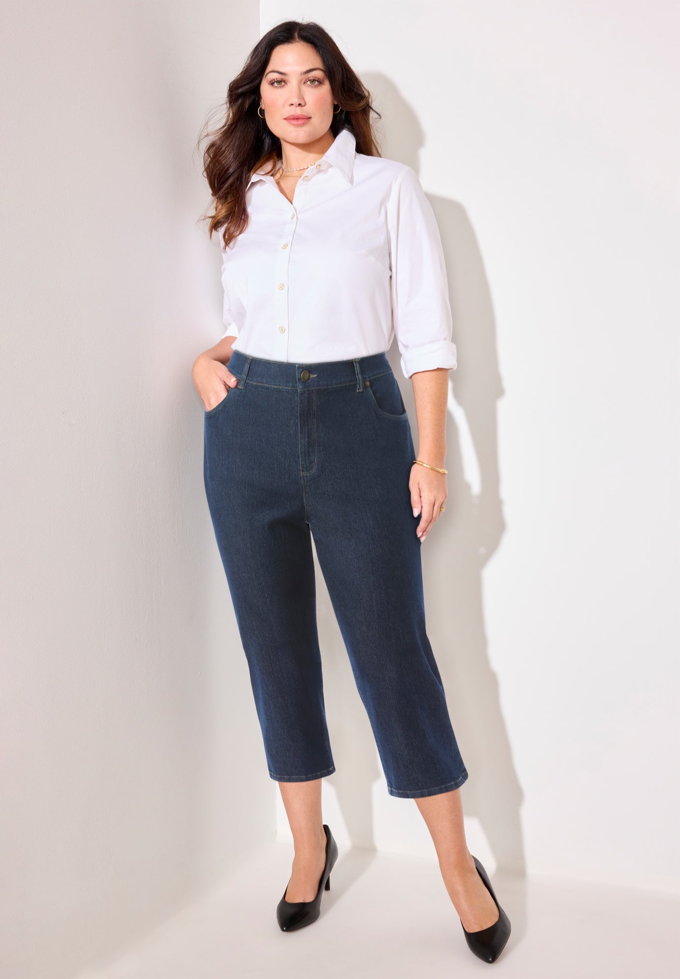 Right Fit&reg; Curvy Jean Capri image number 0