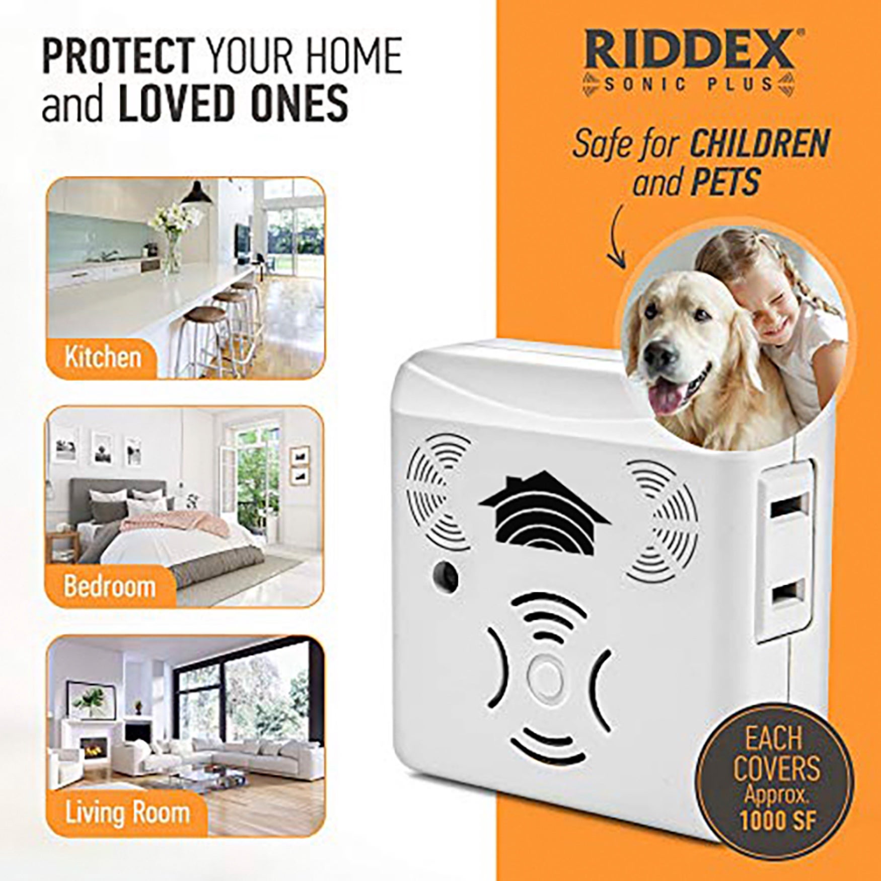 Riddex&reg; Sonic Plus Ultrasonic Pest Repeller, 3-Pack image number 1