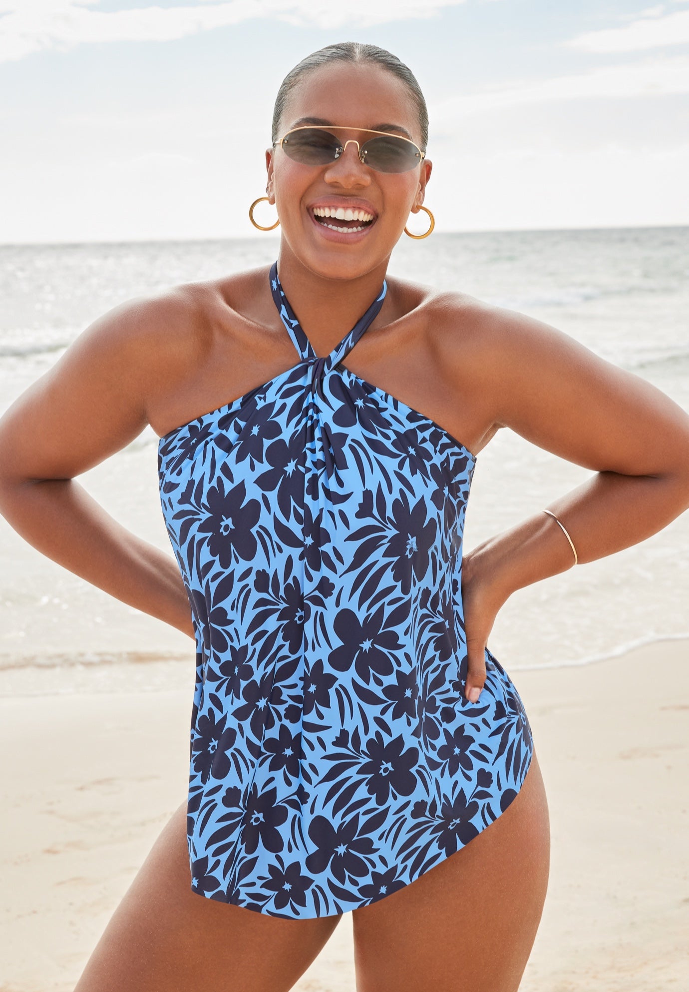 Lightweight Halter Tankini Top image number 0