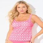 Scoop Neck Shirred Tankini Top image number null