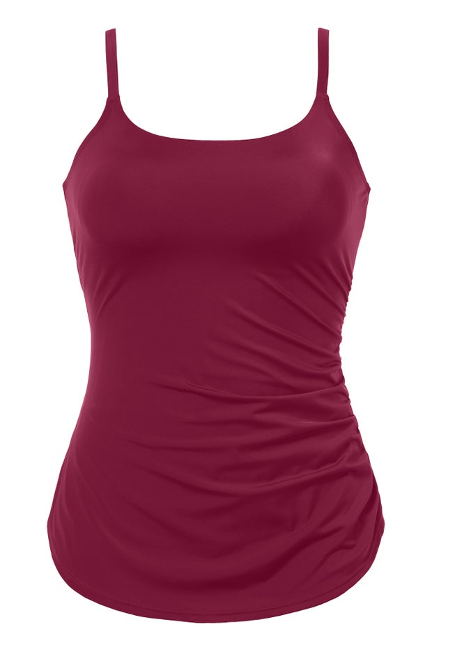 Chlorine Resistant Sarong Front One Piece Swimsuit image number 4