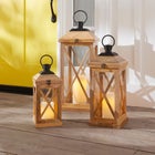  Wooden Square 14" Lantern image number null
