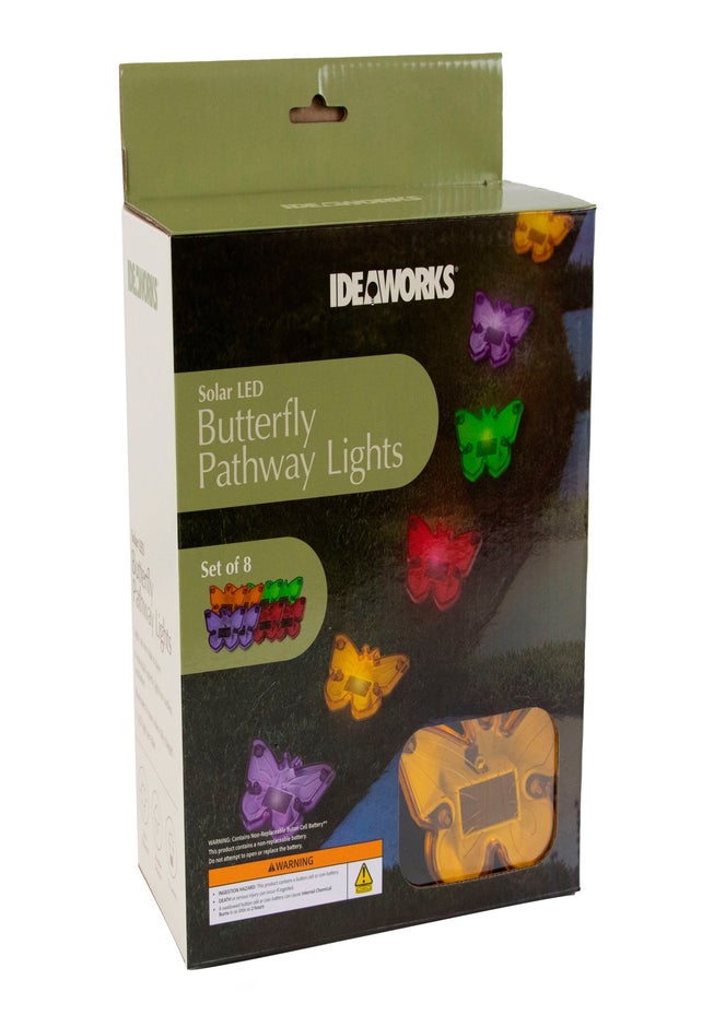  Solar Butterfly Stake Lights, Set of 8 image number 3