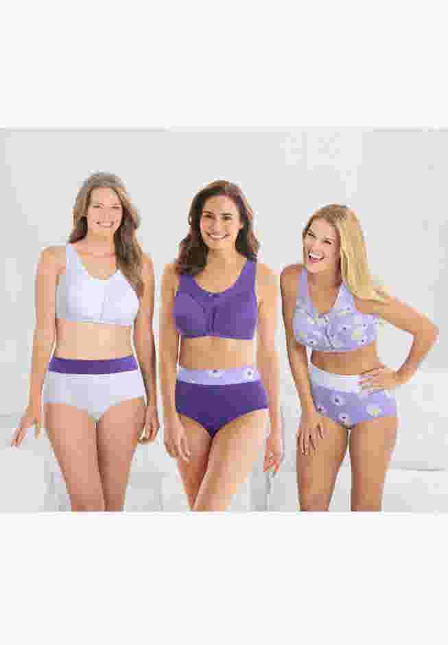 3-Pack Cotton Wireless Bra image number 6