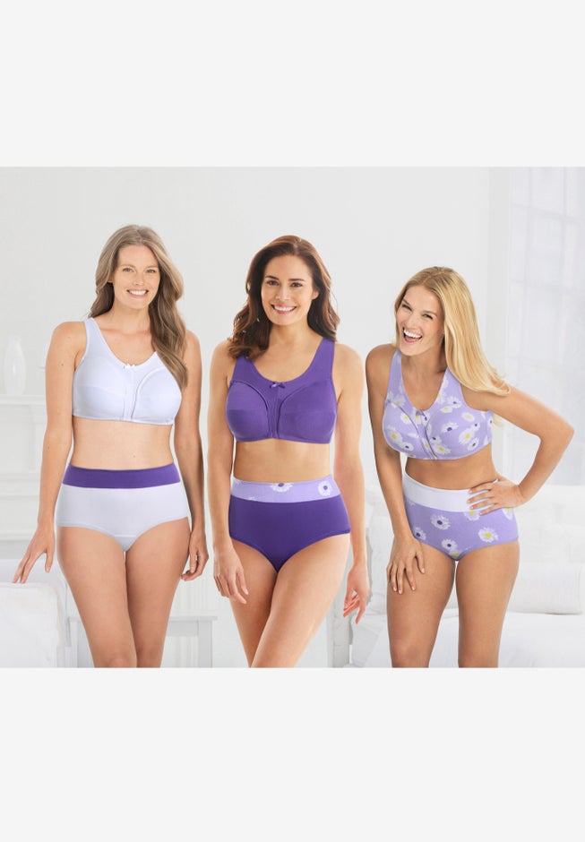 3-Pack Cotton Wireless Bra image number 6