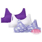 3-Pack Cotton Wireless Bra image number null