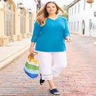 Suprema&reg; Crochet Trim Capri image number null